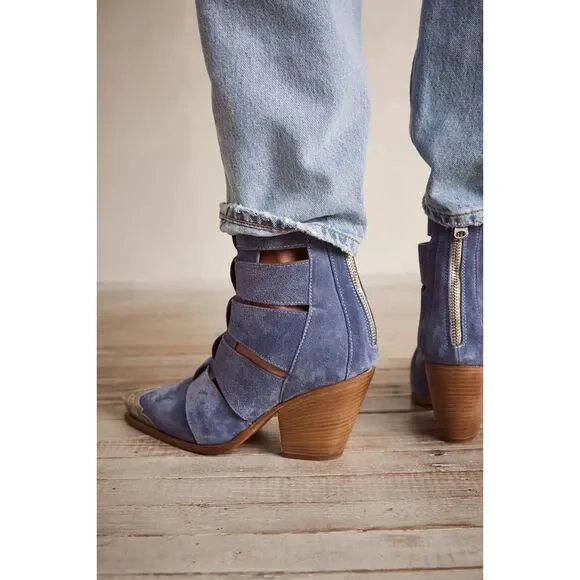Free People FP Collection Brayden Fisherman Suede Ankle Western Boots - Picture 7 of 8